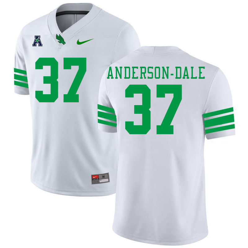 #37 Kabriel Anderson-Dale North Texas Mean Green College Football Jerseys Stitched-White